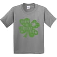 thumbnail image 3 of Inktastic Happy St. Patrick's Day Shamrock in Green Youth T-Shirt, 3 of 5