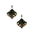 thumbnail image 2 of Acetate Rhinestone Square Dangle Earring Navy, 2 of 4