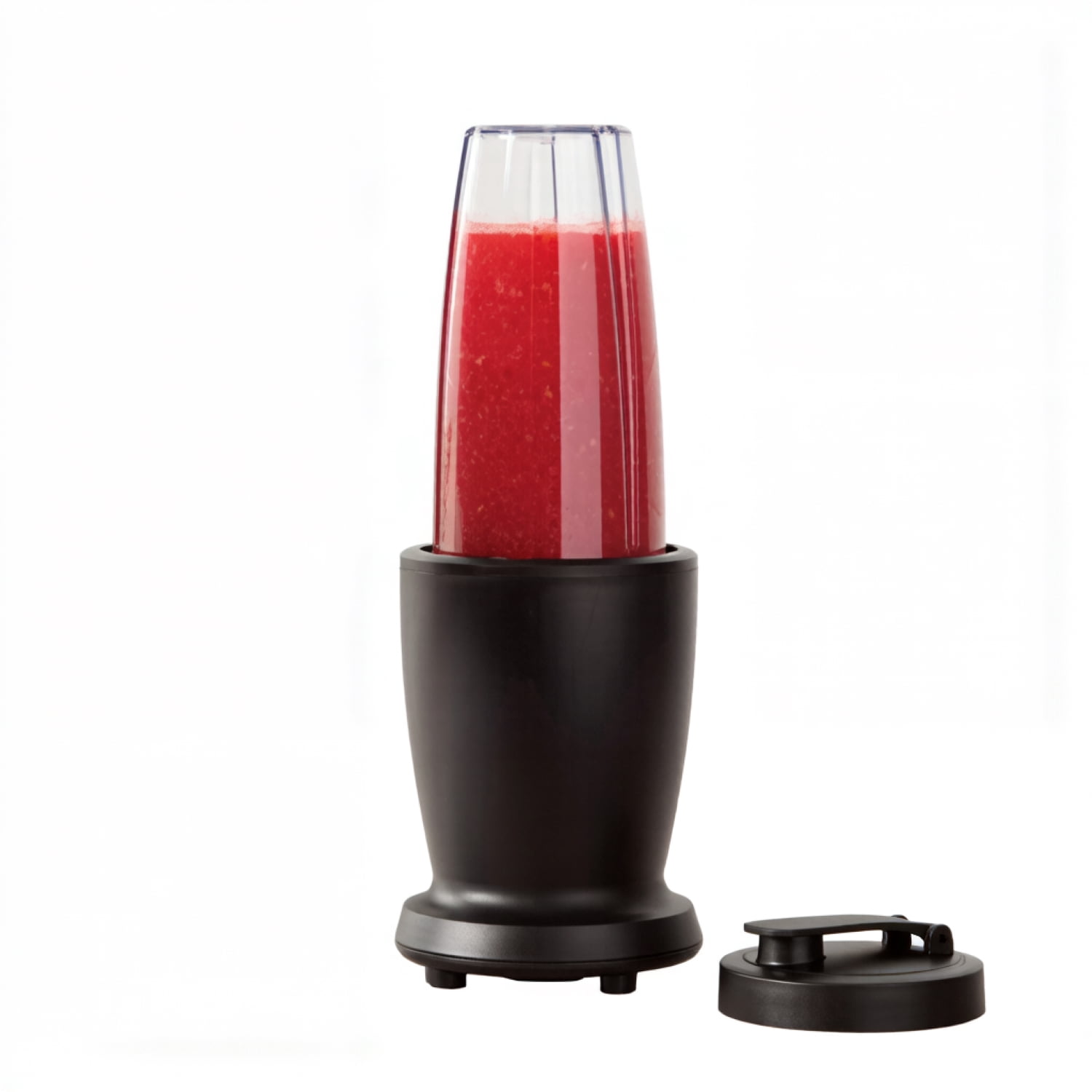 Mainstays Single Serve Blender, Black, 300W, with 1 Tumbler (18oz; AS), 1 Drinking Lid, Stainless Steel Blade