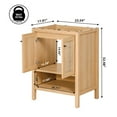 thumbnail image 4 of JONATHAN Y Jasper 24 in. W x 18 in. D x 33 in. H, Rattan 2-Shelf, Bath Vanity Cabinet ONLY, Oak, VAN1023A, 4 of 7