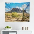 thumbnail image 1 of Saguaro Tapestry, Dramatic Desert Scenery Like Burnt by Sun Near Scottsdale Hot Rocks Serene Western Image, Fabric Wall Hanging Decor for Bedroom Living Room Dorm, 2 Sizes, Red, by Ambesonne, 1 of 1