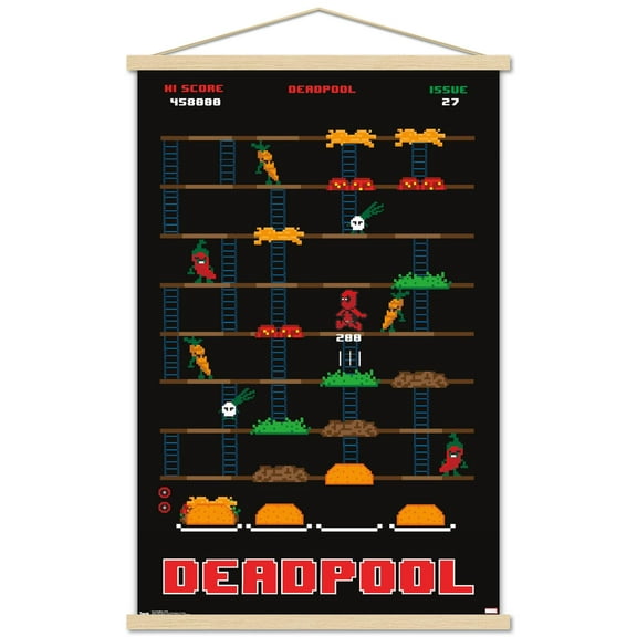 Marvel Comics - Deadpool - Game Wall Poster with Magnetic Frame, 22.375" x 34"