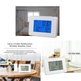 thumbnail image 3 of Yuarrent Estación meteorológica profesional hogar barómetro reloj multifuncional termómetro relojes habitación Detector dispositivos de Decoración del hogar Blanco, 3 of 5