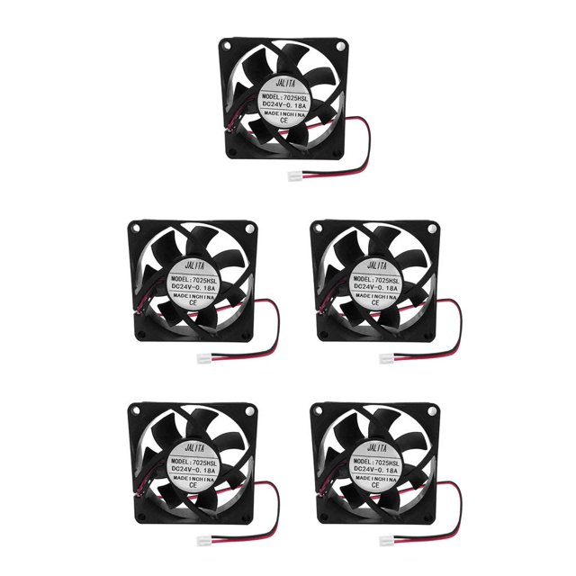 ZLight 7cm/70mm/70x70x25mm 12V Computer/PC/CPU Silent Cooling Case Fan Computer CPU Cooler Laptop Cooling System 7x7x2. 5cm 5Set
