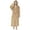 Khaki, variant on Mens Plush Robes Full Length, Big and Tall Fleece Hooded Bathrobe Warm Fluffy Cozy Winter Housecoat Floor Length Light Blue