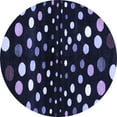 thumbnail image 1 of Ahgly Company Indoor Round Abstract Blue Contemporary Area Rugs, 6' Round, 1 of 4