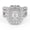 White Gold, variant on Twisted Shank Double Halo Bridal Set Ring for Women, Center 7x5mm Emerald and Round Cut Lab Created Moissanite Engagement Wedding Ring in 14K Solid Yellow Gold Size-10