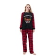 thumbnail image 5 of LuLiaMenton Matching Family Christmas Pajamas, Dachshund Through Snow Long Sleeve Red Plaid Pants, 5 of 5