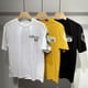 thumbnail image 4 of Camiseta para hombre, nueva camiseta de algodón de verano, blanca, de poliéster, estampada, para hombre, ropa de calle de anime, cuello redondo, amarilla, para gimnasio, 4 of 5
