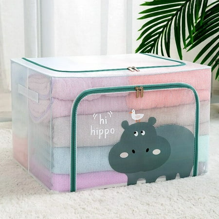 

dosili Quilted Bag Under Bed Storage Waterproof Transparent Storage Box Grid Sorting Box Children Storage Box Toys Clothes Folding Box