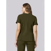 Scrubstar Performance Women’s Shaped Antimicrobial Mesh Panel V-Neck Scrub Top, Sizes XS–3XL