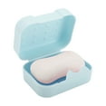 thumbnail image 5 of Unique Bargains 1 Pc Portable Soap Holder Blue Soap Holder for Bathroom 4.33"x3.15"x1.97", 5 of 6
