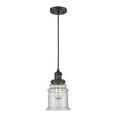 thumbnail image 2 of 201C-BK-G182-Innovations Lighting-Canton - 1 Light Cord Hung Mini Pendant In Industrial Style-10 Inches Tall and 6 Inches Wide-Matte Black, 2 of 3