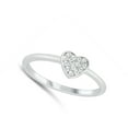 thumbnail image 4 of CHOOSE YOUR COLOR Clear CZ Promise Heart Ring .925 Sterling Silver Band White Female Size 7, 4 of 4