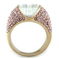 thumbnail image 3 of Luxe Jewelry Designs Women's Stainless Steel Rose Gold Plating Engagement Ring with 14 mm AAA Grade, 3 of 4