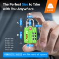thumbnail image 4 of Forge TSA Luggage Combination Lock - Open Alert Indicator, Easy Read Dials, Alloy Body- Ideal for Travel, Lockers, Bags (Green 2Pk), 4 of 6