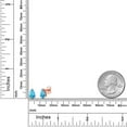 thumbnail image 2 of Gem Stone King 18K Rose Gold Plated Silver Swiss Blue Topaz Stud Earrings for Women Men (1.96 Cttw, Gemstone November Birthstone, Pear Shape 8X5MM), 2 of 4