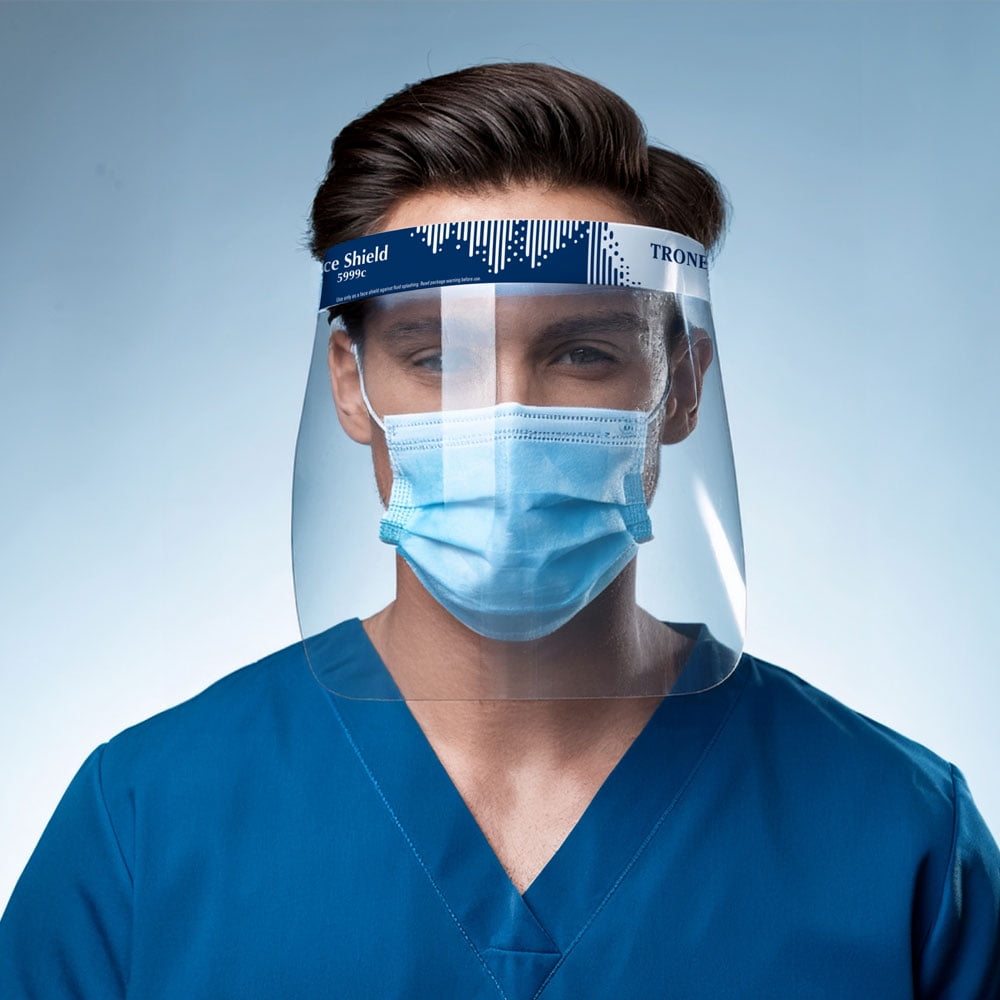 Tronex 5999C Full Length Face Mask Shield, Box of 30