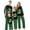 Green Mom, variant on Christmas Family Pajamas Matching Set, Long Sleeve Cartoon Dinosaur Print T-shirt Plaid Pants Sleepwear Loungewear