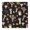 Brown Mushroom Leaf, variant on Brown Mushroom Daisy Dark Pattern Square Fitted Tablecloth with Elastic Edge,Square Table Cover,Washable Elastic Table Cover for Home Kitchen Party Decor 34"x34"