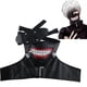 thumbnail image 1 of Tokyo Ghoul Kaneki Ken Mask Cosplay Punk Mask Halloween Masquerade Props Gothic Adjustable Zipper Mask With Detachable Eye Patch, 1 of 5