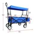 thumbnail image 4 of Garden Shopping Beach Cart folding wagon (Blue), 4 of 10