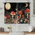 thumbnail image 5 of Mushroom Kitchen Curtains Cafe Curtains for Bathroom Dining Room Living Room Pocket Window Drapes 2 Panels Set 28"x36", 5 of 5