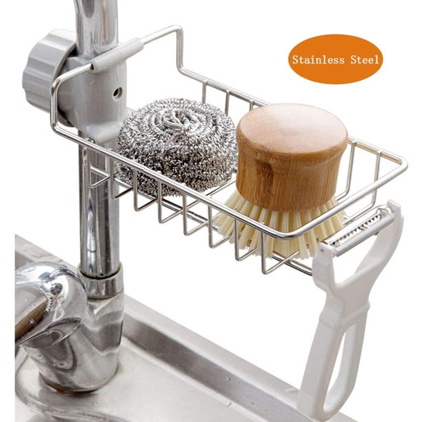 LNGOOR Faucet Sponge Holder, Kitchen Sink Caddy Organizer, Bathroom Faucet Rack, Shower Supplies