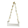 thumbnail image 2 of HILABEE Wooden Swing Seats with Flower Rope Photo Background Photo Posing Aid Gift White, 2 of 9