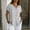 Gray, variant on Linen Shirts for Women Short Sleeve V Neck Button Down Loose Gauze Blouses, S
