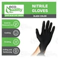 thumbnail image 2 of [400 PACK] Medium Black Nitrile Exam Gloves - Disposable, Latex Rubber Free, Powder Free, Black Gloves, Non Sterile, Food Safe, 4 Mil, Black Color, Convenient Dispenser by EcoQuality…, 2 of 8