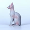 thumbnail image 3 of Cat Ornament Kids Decor Micro Toys Figurines Statue Desktop Plastic Simulated Hairless Child, 3 of 6