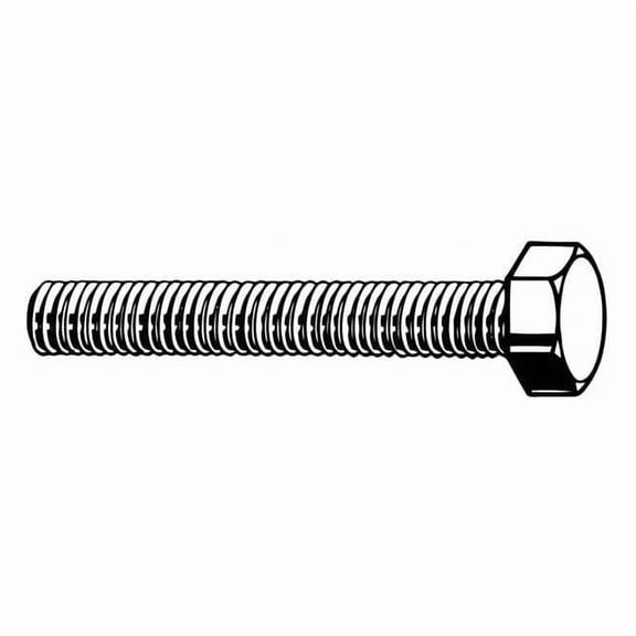 Grade 8, 1"-14 Hex Head Cap Screw, Black Oxide Steel, 2 in L, 5 PK