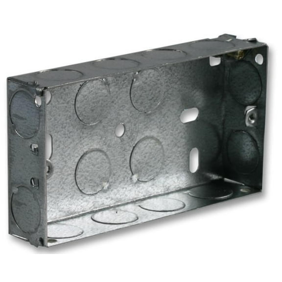PRO ELEC - Double Metal Back Box, 25mm
