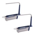 thumbnail image 1 of Oleegame 2PC Shower Soap Dish With Hook Minimalist Telescopic 2-in-1 Sink Storage Rack Holder Dishwashing Cloth Rack Blue, 1 of 2