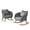 Gray,Natural 9G_2, variant on Patio Seating [Set of 2] Premium Acacia Wood Outdoor Club Chair, Curved Tub Design, Water-Resistant Cushions, All-Weather Slat Construction,Outdoor Seating