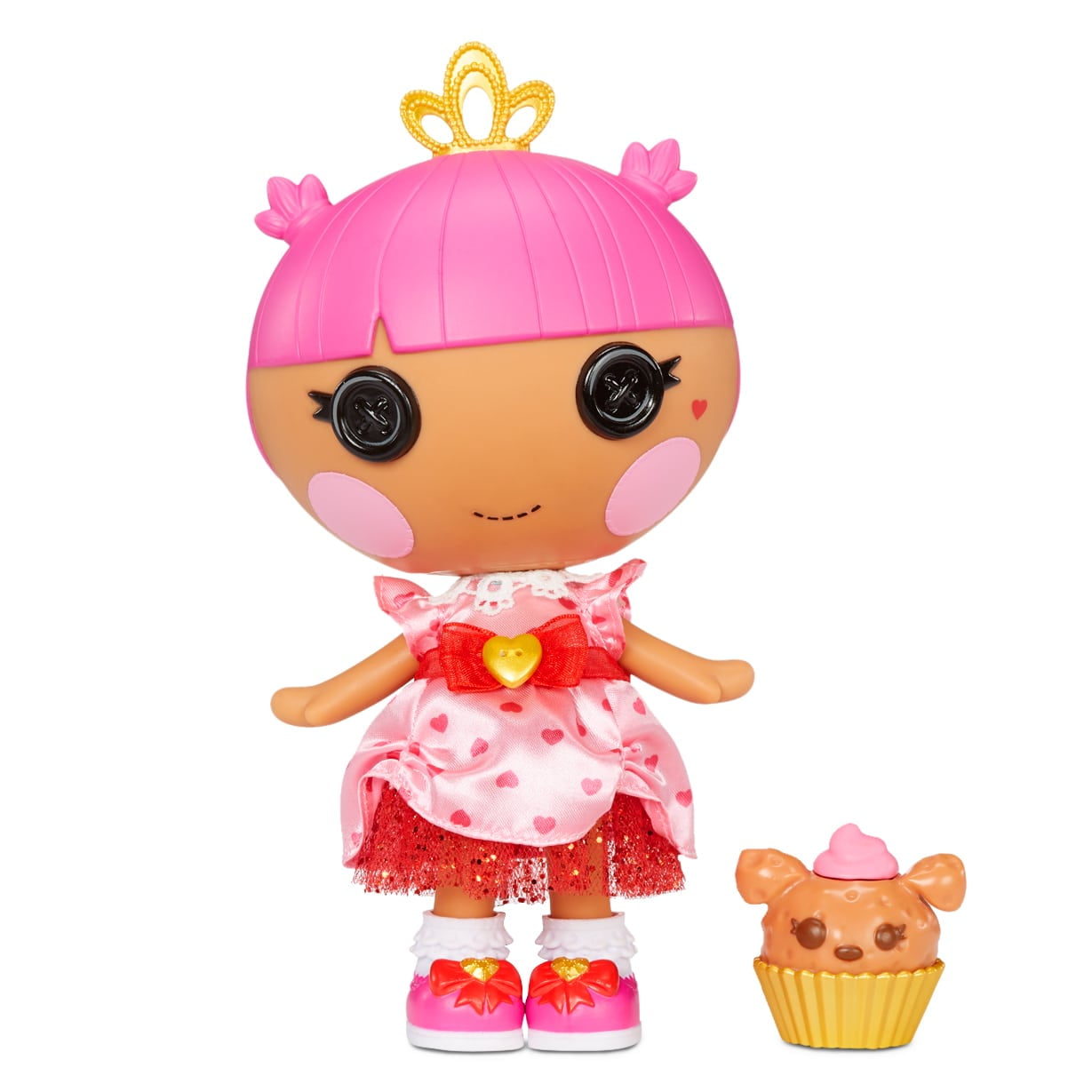 Lalaloopsy Sew Royal Princess Party - Suzette ＆ Mimi La Sweet, 4 Princess Dolls (Large + Littles + Minis) + 3 Pets and Tiara, in Reusable Castle Pack Lalaloopsy New Royal Princess Party Crumpet Teacup Hearts