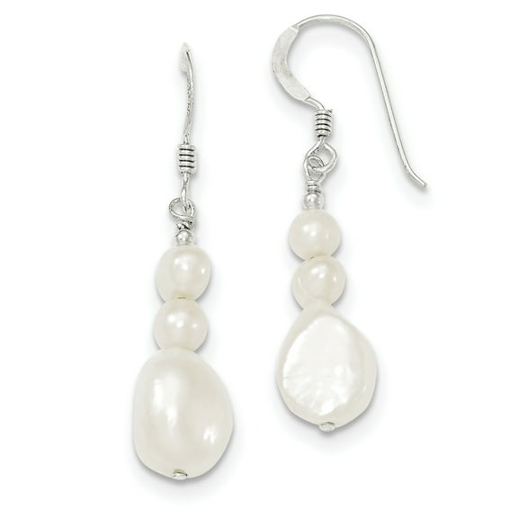 Primal Silver Sterling Silver Freshwater Cultured Pearl Dangle Earrings