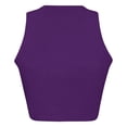 thumbnail image 4 of DHFJKG Crop Tops For Women Workout Tank Top Crew Neck Sleeveless Slim Fit Solid Color Basic Tee Gym Clothes, 4 of 5