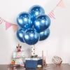 25 Pack | 12" Chrome Royal Blue Metallic Latex Helium Balloons