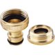 thumbnail image 4 of Latón 3/4 '' y 1/2 '' BSP 2 en 1 Grifo de riego atornillado Conector de grifo de flujo de nariz Adaptador de grifo roscado Paquete de 2 Rojo Verde, 4 of 5