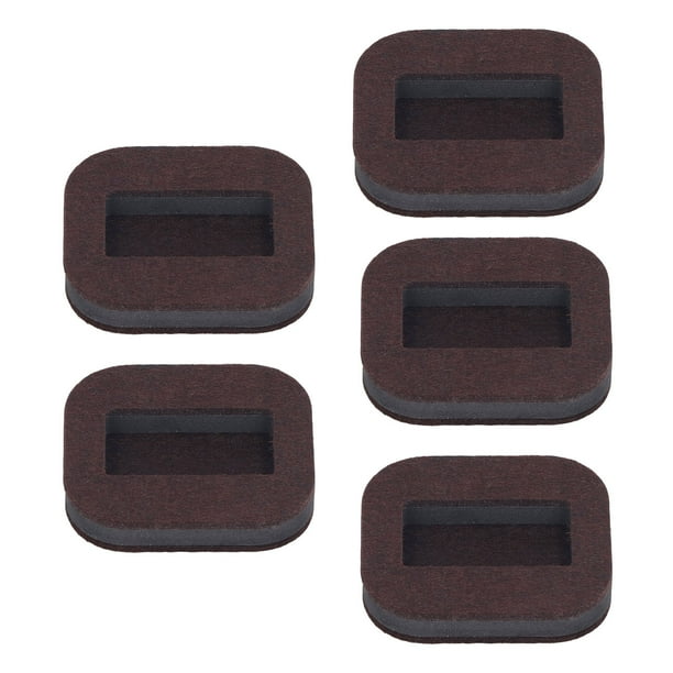 Rueda de fieltro para muebles, 5 uds., taza con ruedas de fieltro, rectangular, cóncava, para silla de oficina, almohadilla de fijación, rueda para muebles, taza para madera dura(B.)