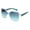 Blue Clear Green, variant on Womens 90s Exposed Side Lens Rectangular Butterfly Plastic Sunglasses Black Gradient