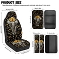 thumbnail image 6 of Xoenoiee Elephant Sunflower Print 5 Pieces Car Accessories Leather Auto Seat Covers Full Set with Seatbelt Pads and Car Center Console Cushion Pad for Most Vehicle, SUV, Truck, 6 of 7