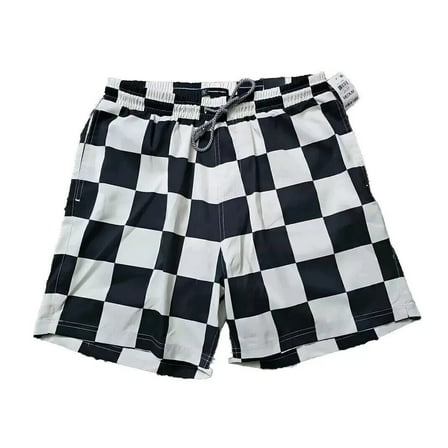 I.N.C. Men's NEW Checkered 5" Quick Dry Swim Shorts Trunks S Small