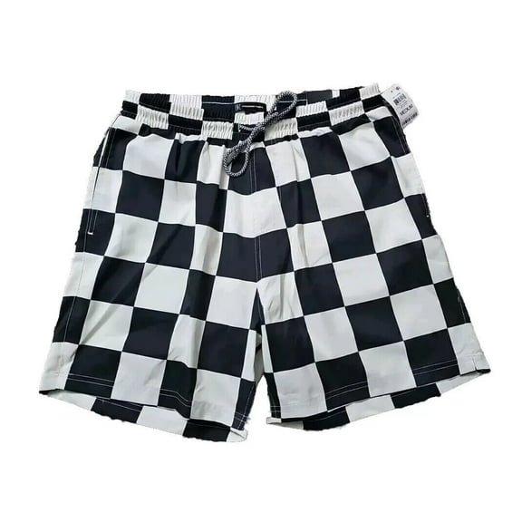 I.N.C. Men's NEW Checkered 5" Quick Dry Swim Shorts Trunks S Small