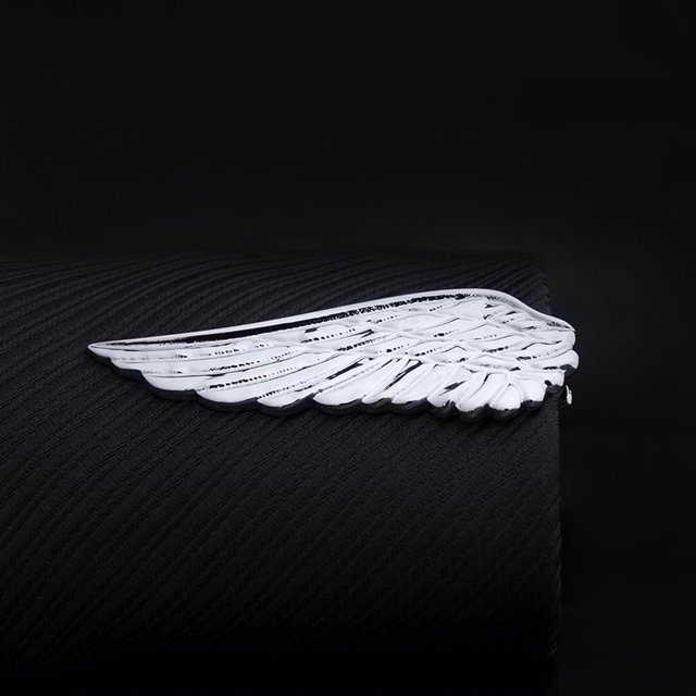 Pinza de corbata dorada personalizada y creativa para hombre, accesorios para hombre y mujer, broche de collar de lujo plateado