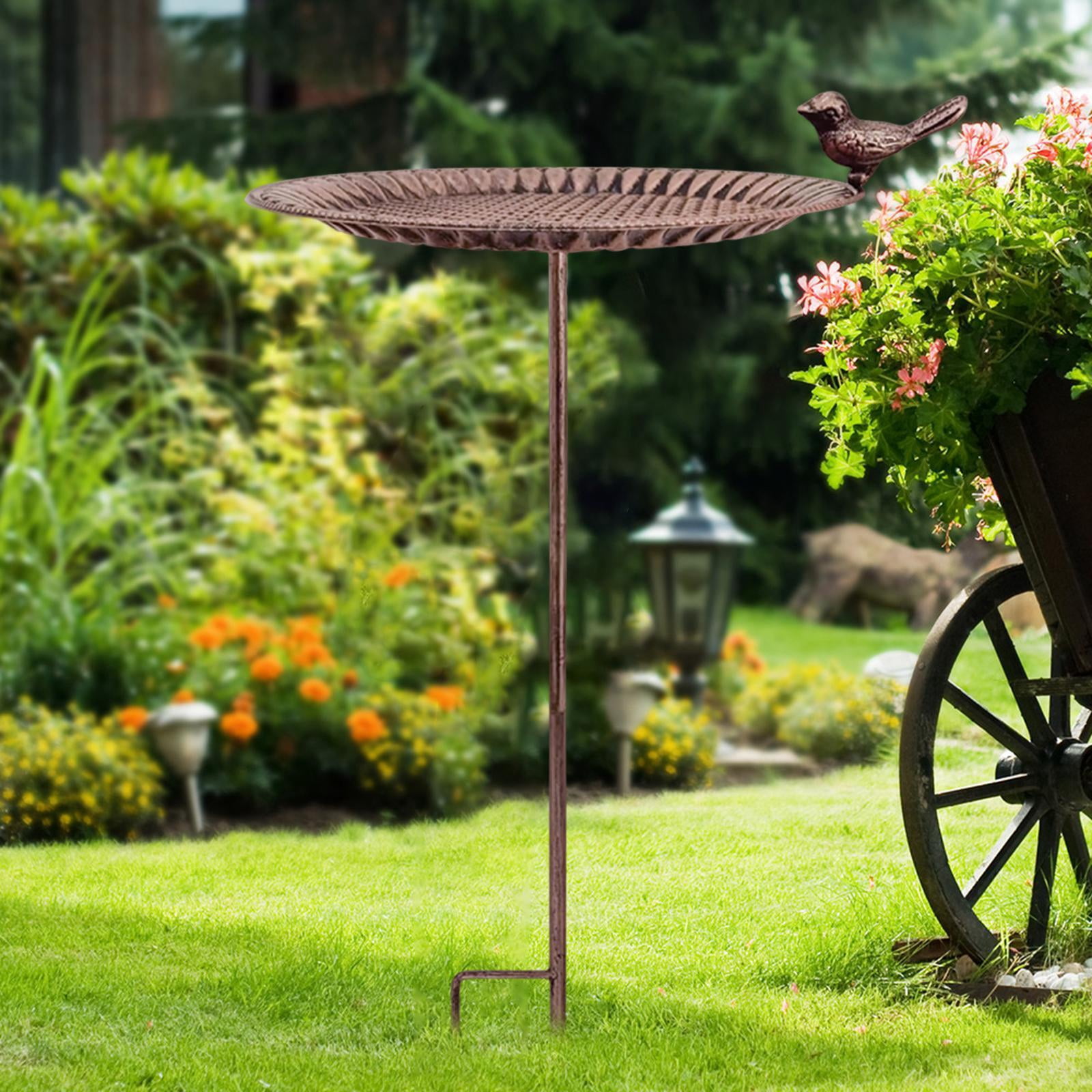 Zxpjkyu Bird Feeder Modern Easy to Install with Stake for Backyard Outside Flowerbed