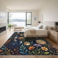 thumbnail image 3 of ODIKA 3'x5' Machine Washable Non-Slip Area Rug, Bohemian Navy High Traffic Rug, Blue, 1165131, 3 of 7