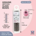 thumbnail image 3 of Miyuki Delica Seed Beads – Size 11/0 (1.6 mm), DB1684, Silver-Lined Glazed Dark Root Beer, 7.2 g, Approx. 1440 Beads, 3 of 7
